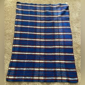 Blue Plaid Throw Blanket